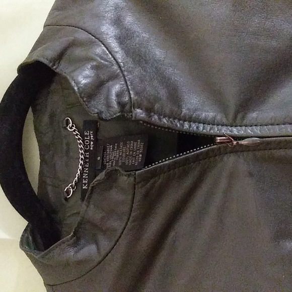 Black Leather Jacket by Kenneth Cole, Ladies size S - Picture 3 of 8